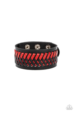 Punk Rocker Road Red Snap Bracelet