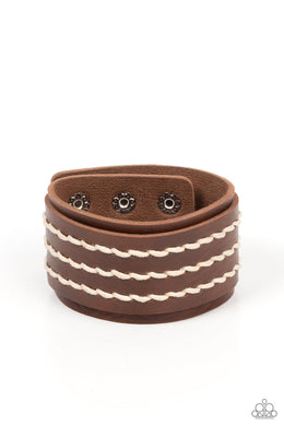 Real Ranchero Brown Snap Bracelet