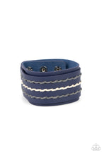 Load image into Gallery viewer, Real Ranchero Blue Snap Bracelet