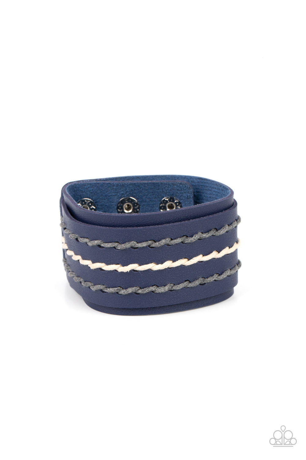 Real Ranchero Blue Snap Bracelet