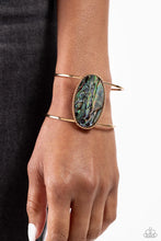 Load image into Gallery viewer, Enigmatic Energy Gold Bracelet Cuff