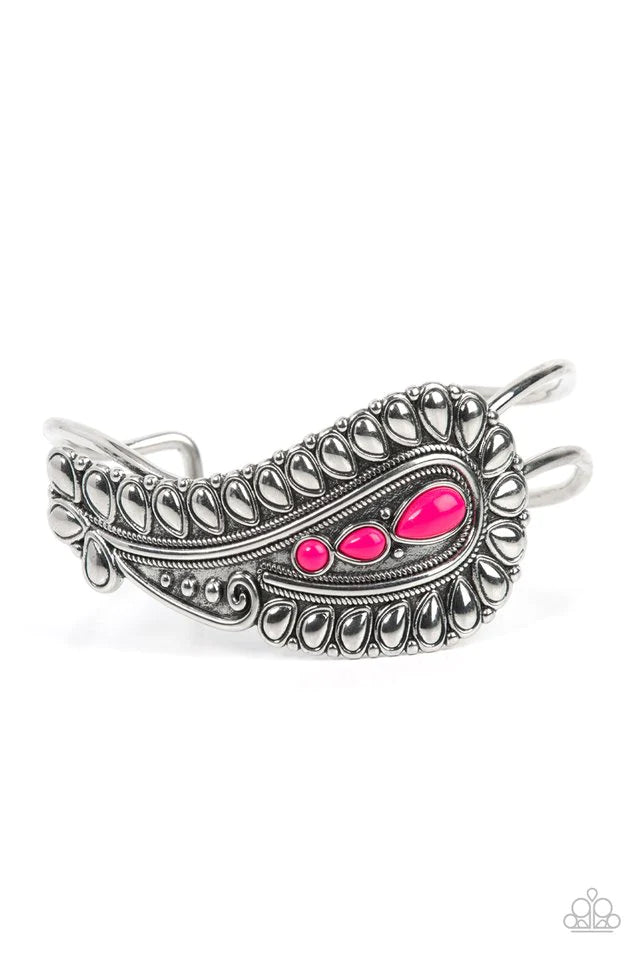 Paisley Prairie Pink Bracelet Cuff