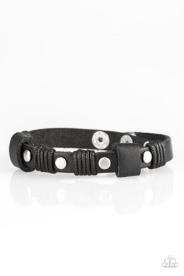 Road Burner Black Snap Bracelet