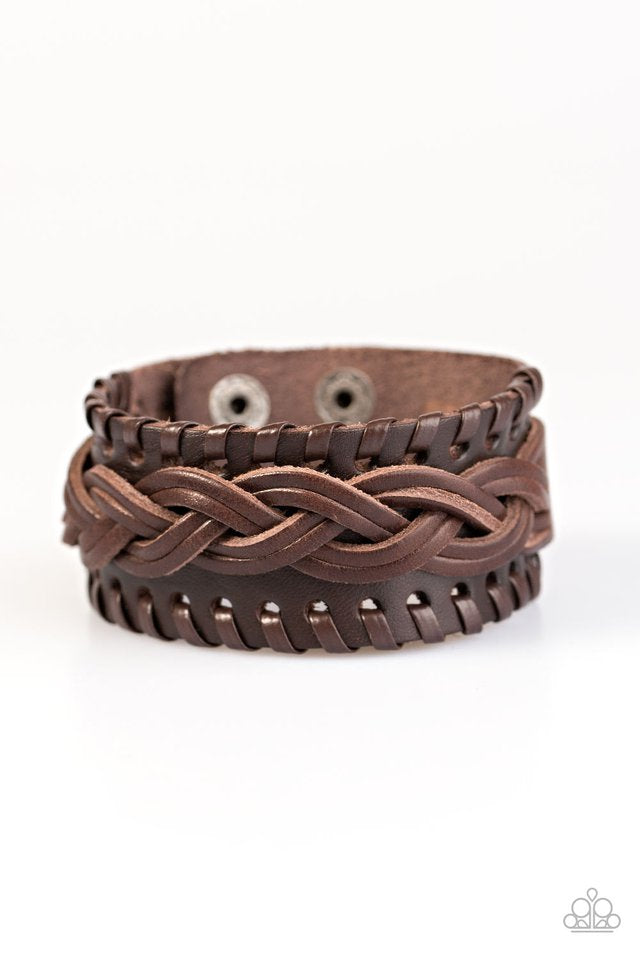 Road Show Brown Snap Bracelet