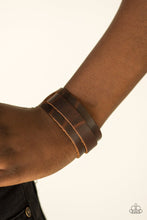 Load image into Gallery viewer, Road Trip Style Brown Snap Bracelet