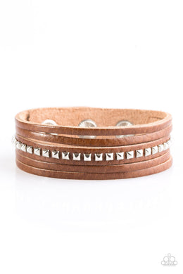 Rogue Rebel Brown Snap Bracelet