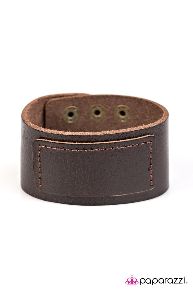 Rugged Rebel Brown Snap Bracelet