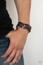 Load image into Gallery viewer, Rugged Roundup Brown Snap Bracelet