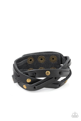 Rugged Roundup Brass Snap Bracelet