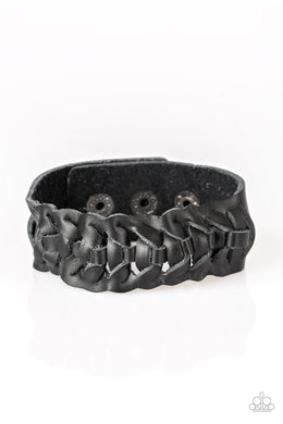 Rustle Up Black Snap Bracelet