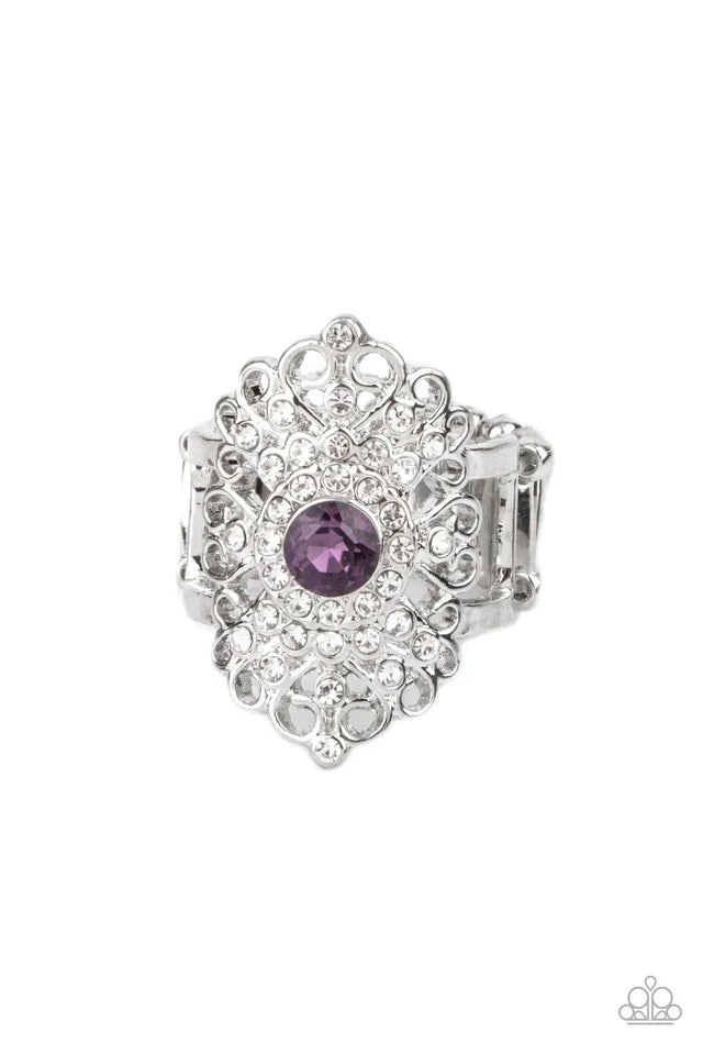 Dining with Royalty Purple Ring