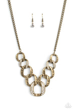Load image into Gallery viewer, Bombshell Bling Brass Necklace