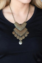 Load image into Gallery viewer, Keys To The Animal Kingdom Brass Necklace