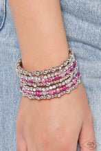 Load image into Gallery viewer, ICE knowing You Pink Coil Bracelet