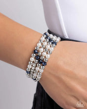 Load image into Gallery viewer, Serene Stack Blue Coil Bracelet