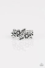 Load image into Gallery viewer, Stop and Smell the Flowers Silver Skinny Band Ring