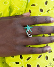 Load image into Gallery viewer, Wish Upon a Starfish Blue Skinny Band Ring