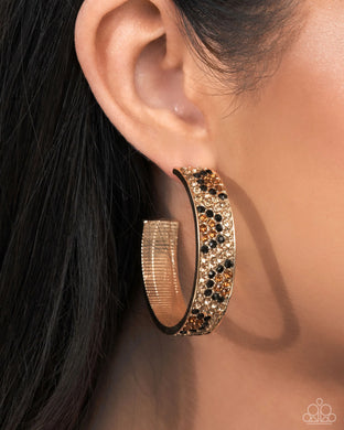 Cheetah Clique Gold Hoop Earrings