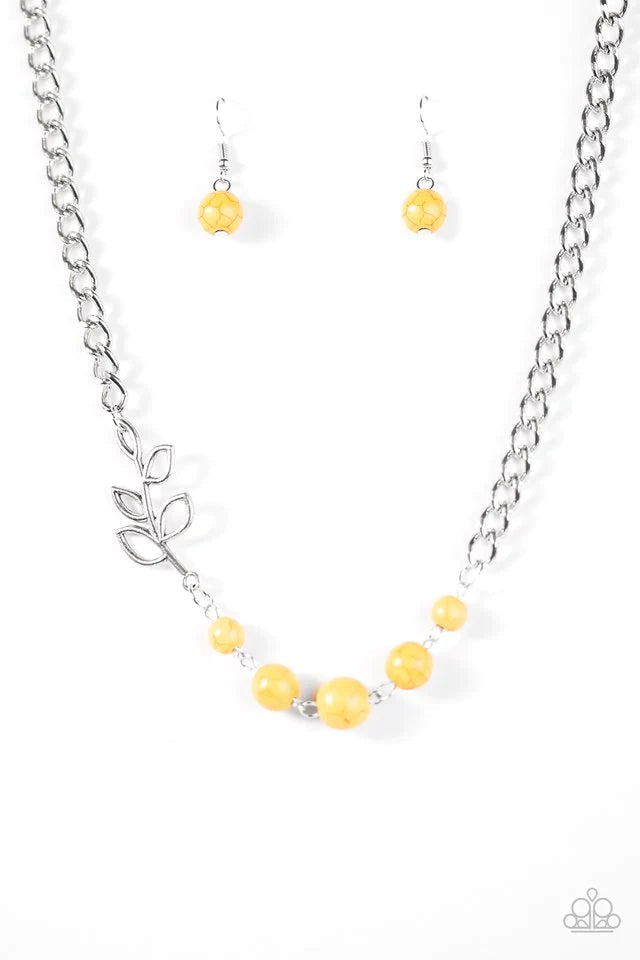 Autumn Allure Yellow Necklace