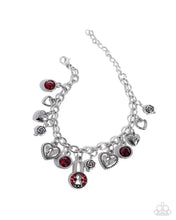 Load image into Gallery viewer, Luxurious Locks Red Bracelet