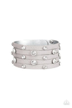 Load image into Gallery viewer, Rhinestone Reputation Silver Wrap