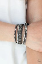 Load image into Gallery viewer, Rhinestone Rocker Silver Wrap