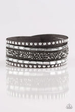 Load image into Gallery viewer, Rhinestone Rocker Silver Wrap