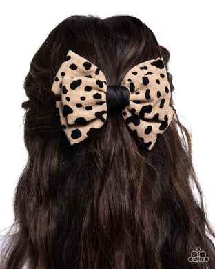 Spotted Showcase Brown Hair Clip