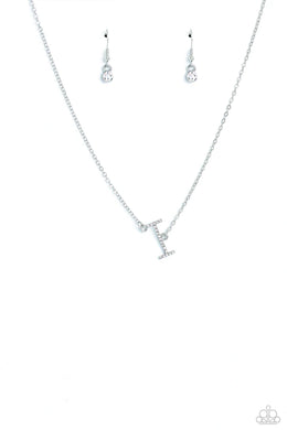Initially Your White Necklace - I