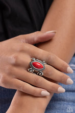 Load image into Gallery viewer, Flower SWIRL Red Ring