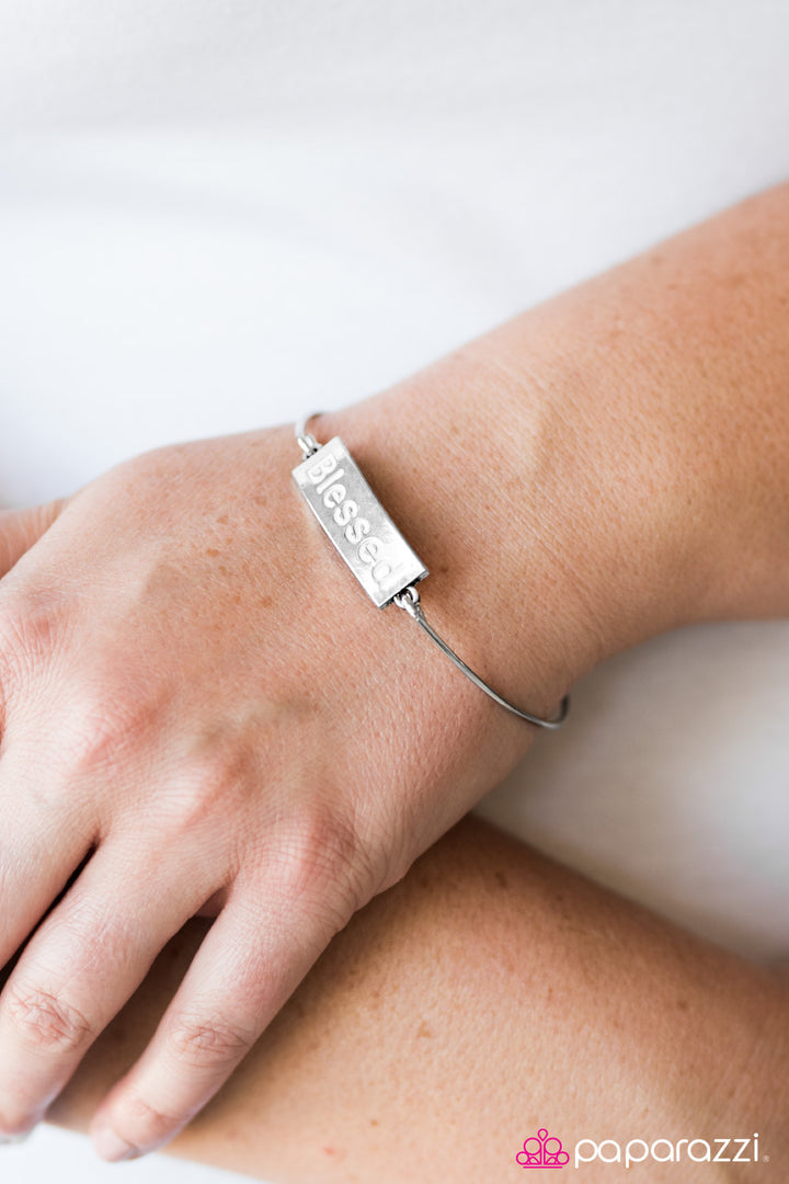 Blessed White Bangle Bracelet