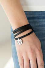 Load image into Gallery viewer, Wonderfully Worded Black Triple Wrap