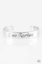 Load image into Gallery viewer, I am Fearless Silver Cuff