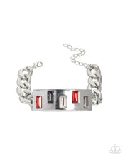 Load image into Gallery viewer, Staggered Shimmer Red Bracelet