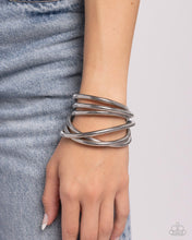 Load image into Gallery viewer, Stacked Severity Silver Bracelet