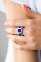 Load image into Gallery viewer, Royal Residence Blue Skinny Band Ring