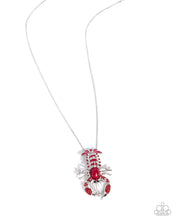 Load image into Gallery viewer, Lobster Landmark Red Necklace