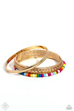 Load image into Gallery viewer, Multicolored Medley Gold Bangles