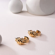 Load image into Gallery viewer, Honor Bound Gold Hoop Earrings
