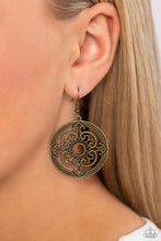 Load image into Gallery viewer, Mandala Meditation Brass Earrings