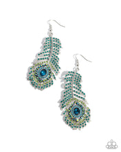 Load image into Gallery viewer, Prized Peacock Green Earrings