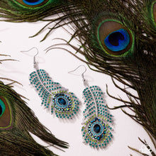Load image into Gallery viewer, Prized Peacock Green Earrings