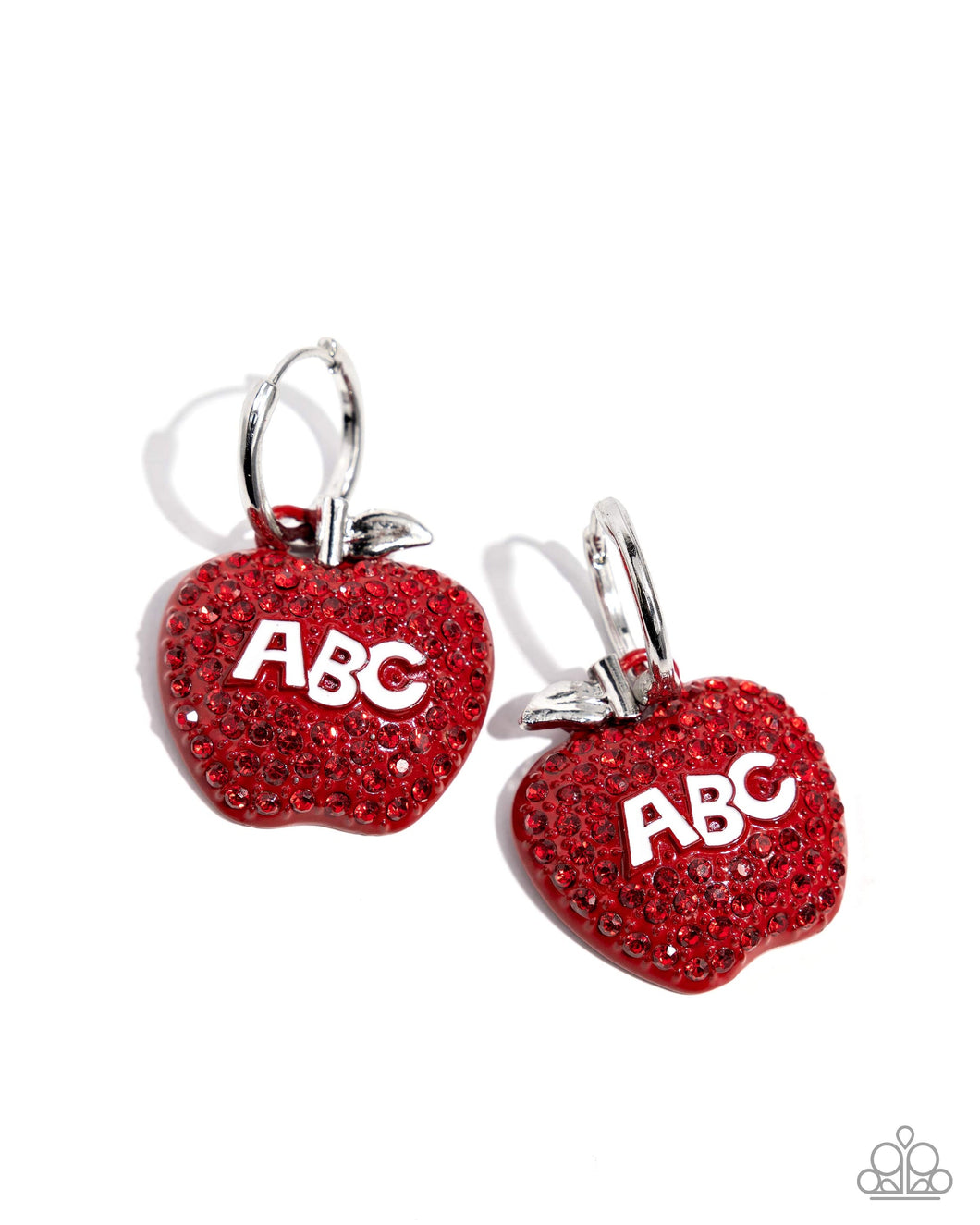 Adorable ABCs Red Hoop Earrings