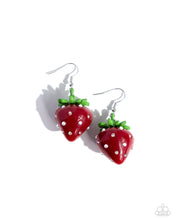 Load image into Gallery viewer, Strawberry Sentiment Red Earrings