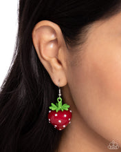 Load image into Gallery viewer, Strawberry Sentiment Red Earrings
