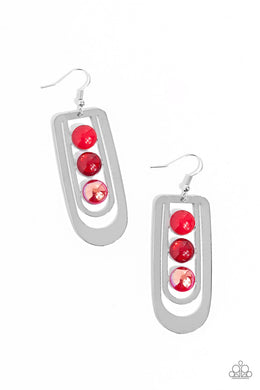 Layered Lure Red Earings