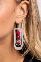 Load image into Gallery viewer, Layered Lure Red Earings