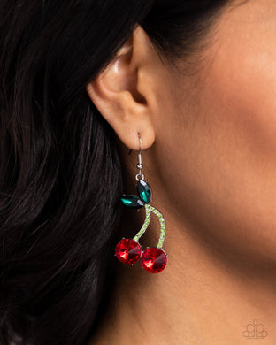 Cherry Cameo Red Earrings
