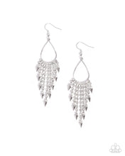 Load image into Gallery viewer, Sharp Streaming White Earrings