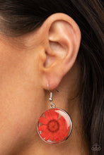Load image into Gallery viewer, Forever Florals Red Earrings
